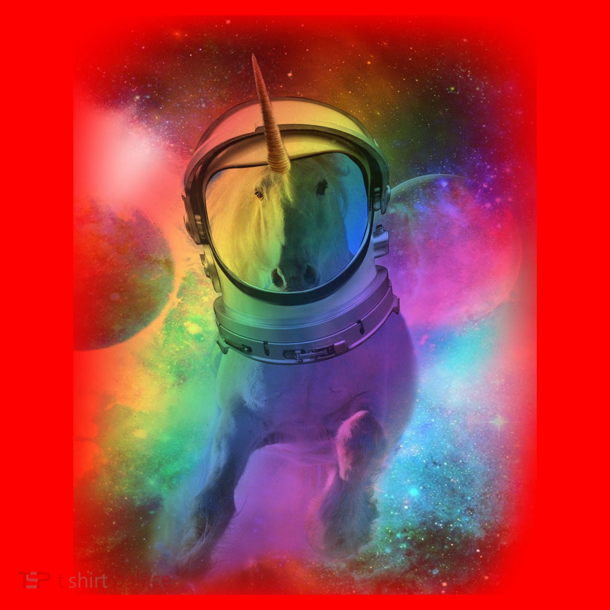Magical Astronaut Unicorn In Space Santa Hat