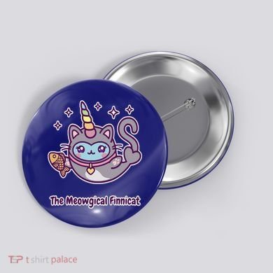 Magical Finnimals Finnicat Unicorn Button