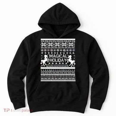 Magical Holiday Unicorn Ugly Christmas Sweater Hoodie