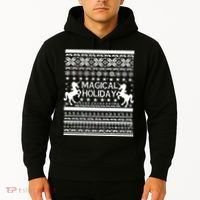 Magical Holiday Unicorn Ugly Christmas Sweater Hoodie thumb 2