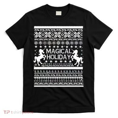 Magical Holiday Unicorn Ugly Christmas Sweater T-Shirt