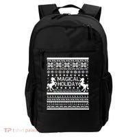 Magical Holiday Unicorn Ugly Christmas Sweater Backpack thumb 0