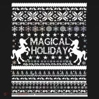 Magical Holiday Unicorn Ugly Christmas Sweater Bucket Hat thumb 4
