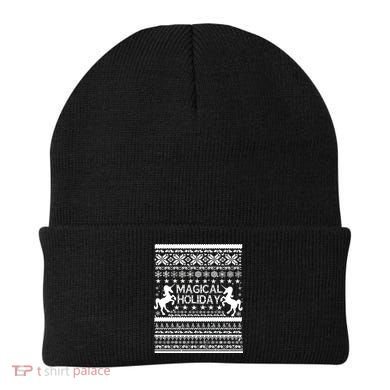 Magical Holiday Unicorn Ugly Christmas Sweater Beanie