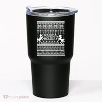 Magical Holiday Unicorn Ugly Christmas Sweater Tumbler thumb 0