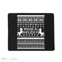 Magical Holiday Unicorn Ugly Christmas Sweater Mousepad thumb 0