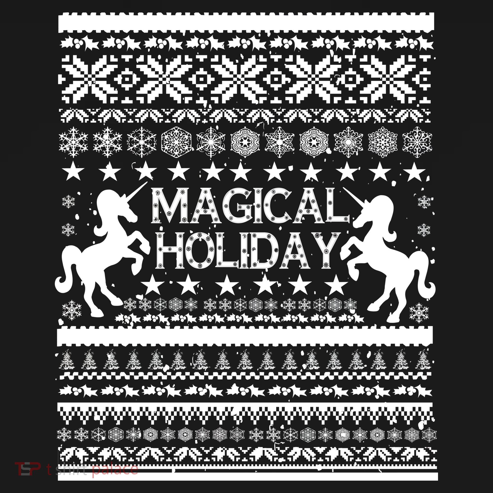Magical Holiday Unicorn Ugly Christmas Sweater Ornament