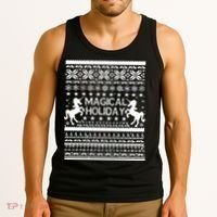 Magical Holiday Unicorn Ugly Christmas Sweater Tank Top thumb 3