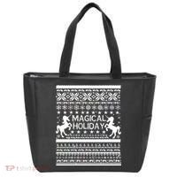 Magical Holiday Unicorn Ugly Christmas Sweater Tote Bag thumb 0