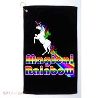 Magical Rainbow Unicorn Golf Towel thumb 0