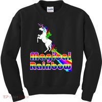 Magical Rainbow Unicorn Kids Sweatshirt thumb 0