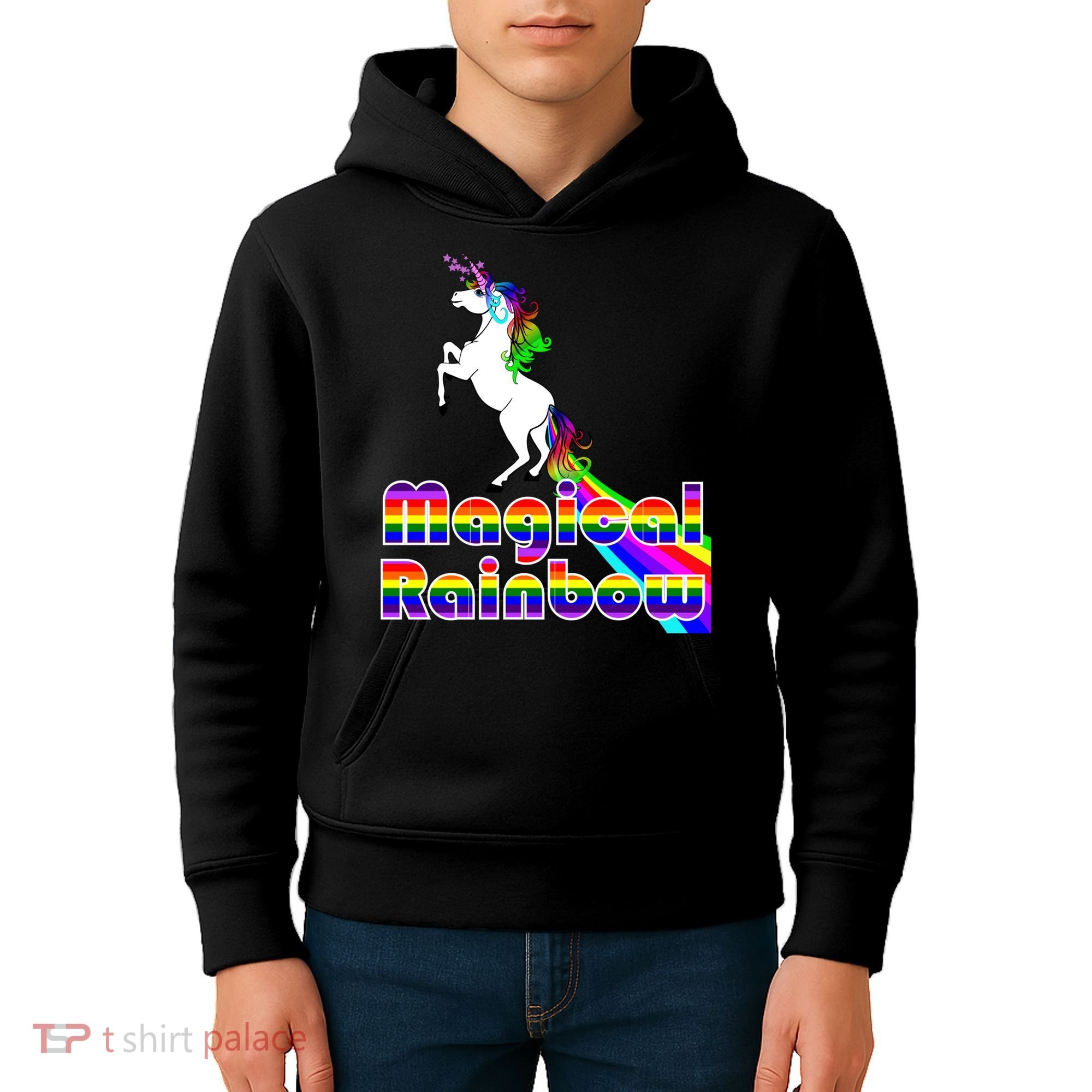 Magical Rainbow Unicorn Kids Hoodie