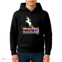 Magical Rainbow Unicorn Kids Hoodie thumb 4
