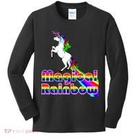 Magical Rainbow Unicorn Kids Long Sleeve Shirt thumb 0