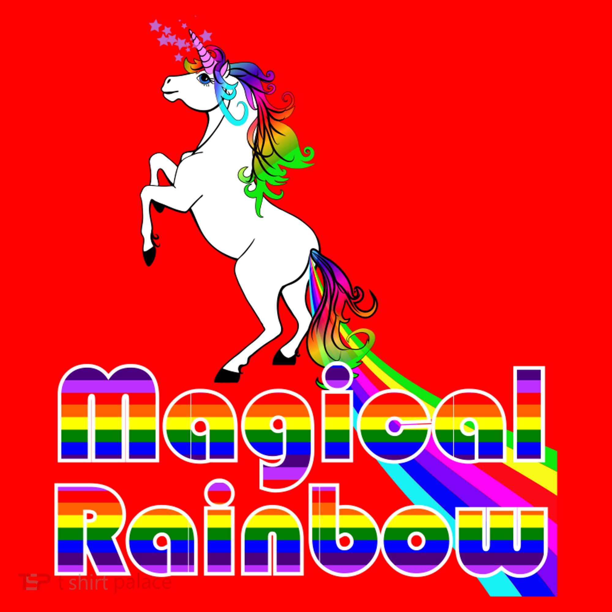 Magical Rainbow Unicorn Santa Hat