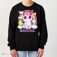 Magical Rainbow Unicorn Kitty Women's Sweatshirt thumb 0