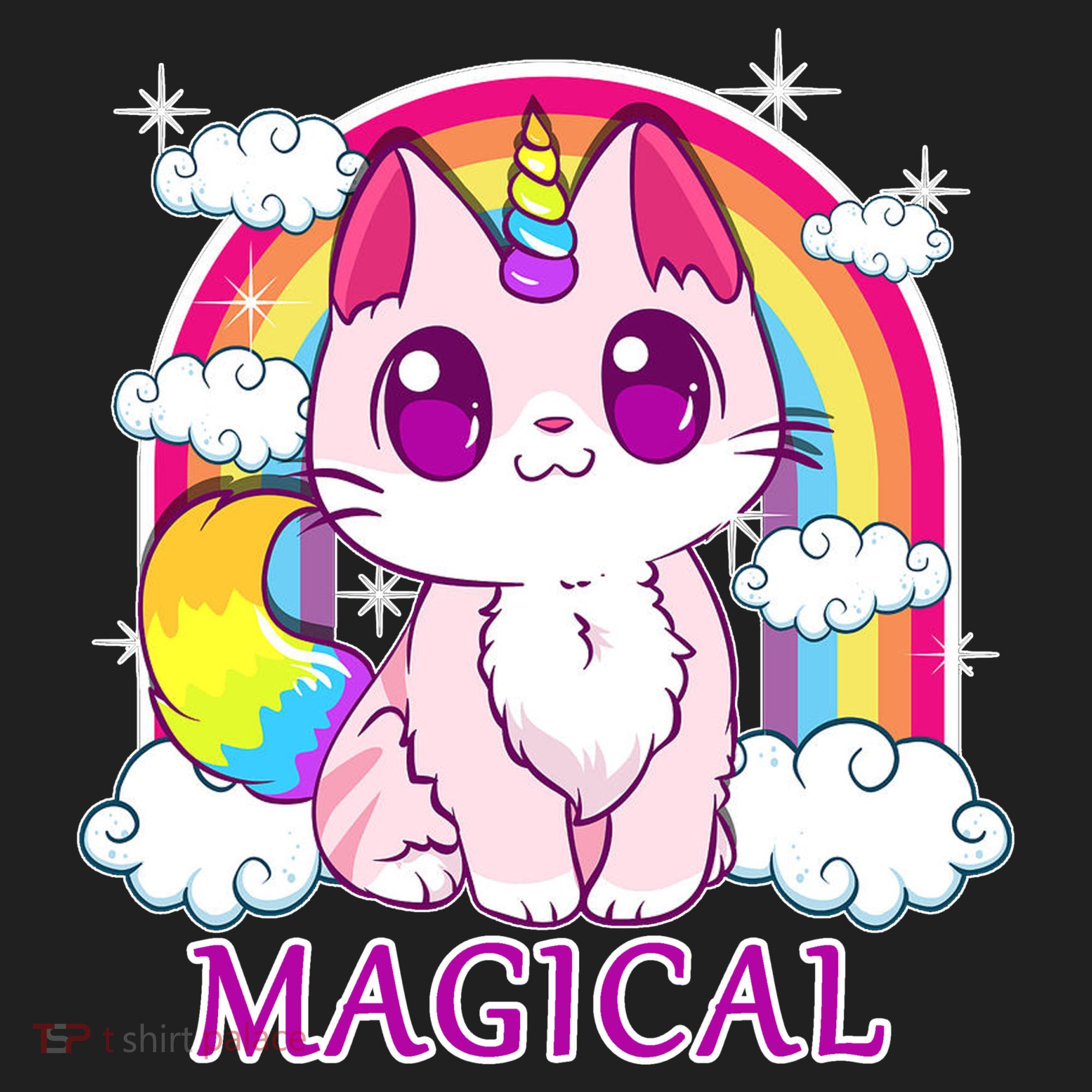 Magical Rainbow Unicorn Kitty Women's Sweatshirt