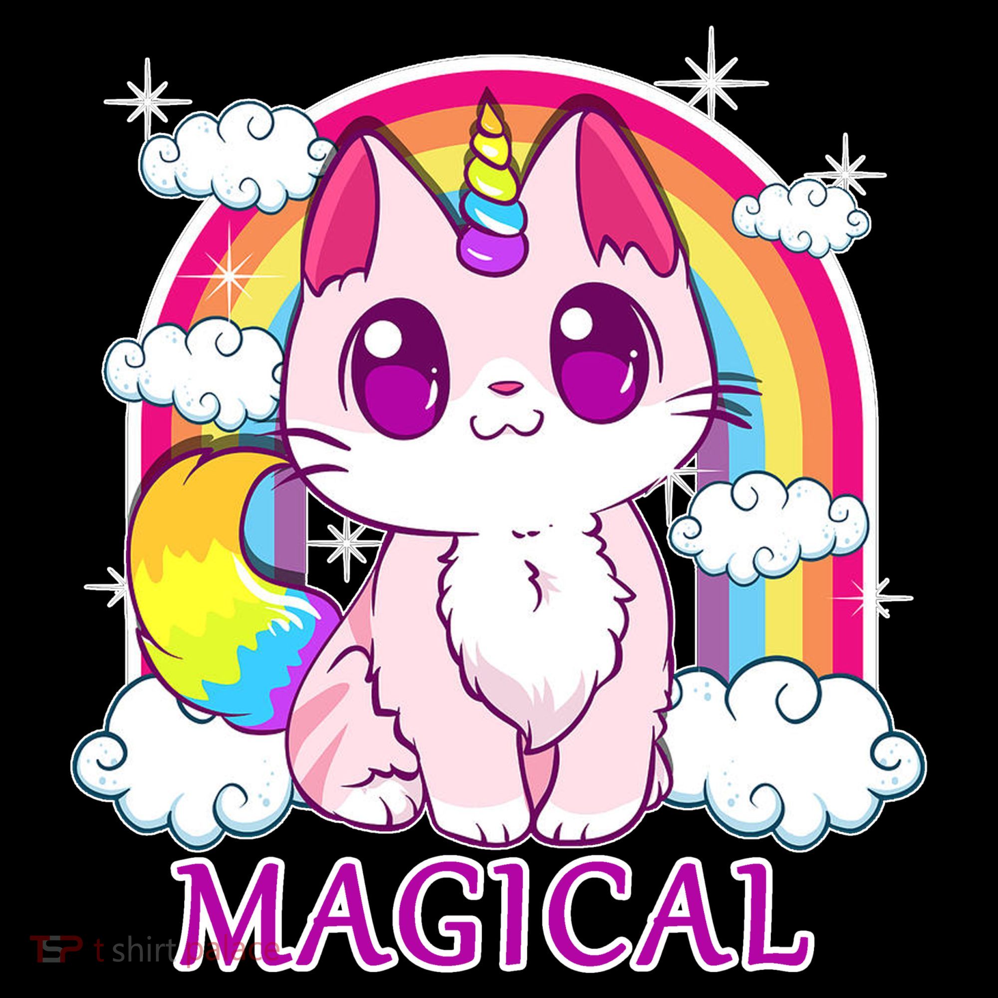 Magical Rainbow Unicorn Kitty USA-Made Doggie Bandana