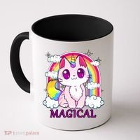 Magical Rainbow Unicorn Kitty Coffee Mug thumb 0