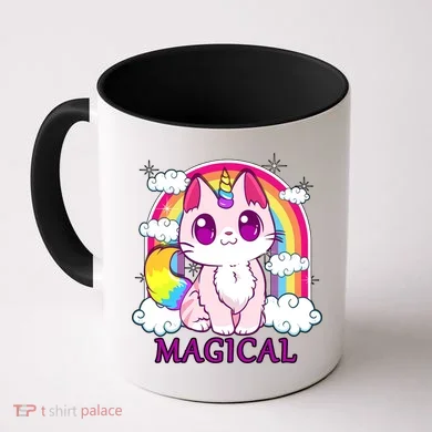 Magical Rainbow Unicorn Kitty Coffee Mug