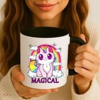 Magical Rainbow Unicorn Kitty Coffee Mug thumb 3