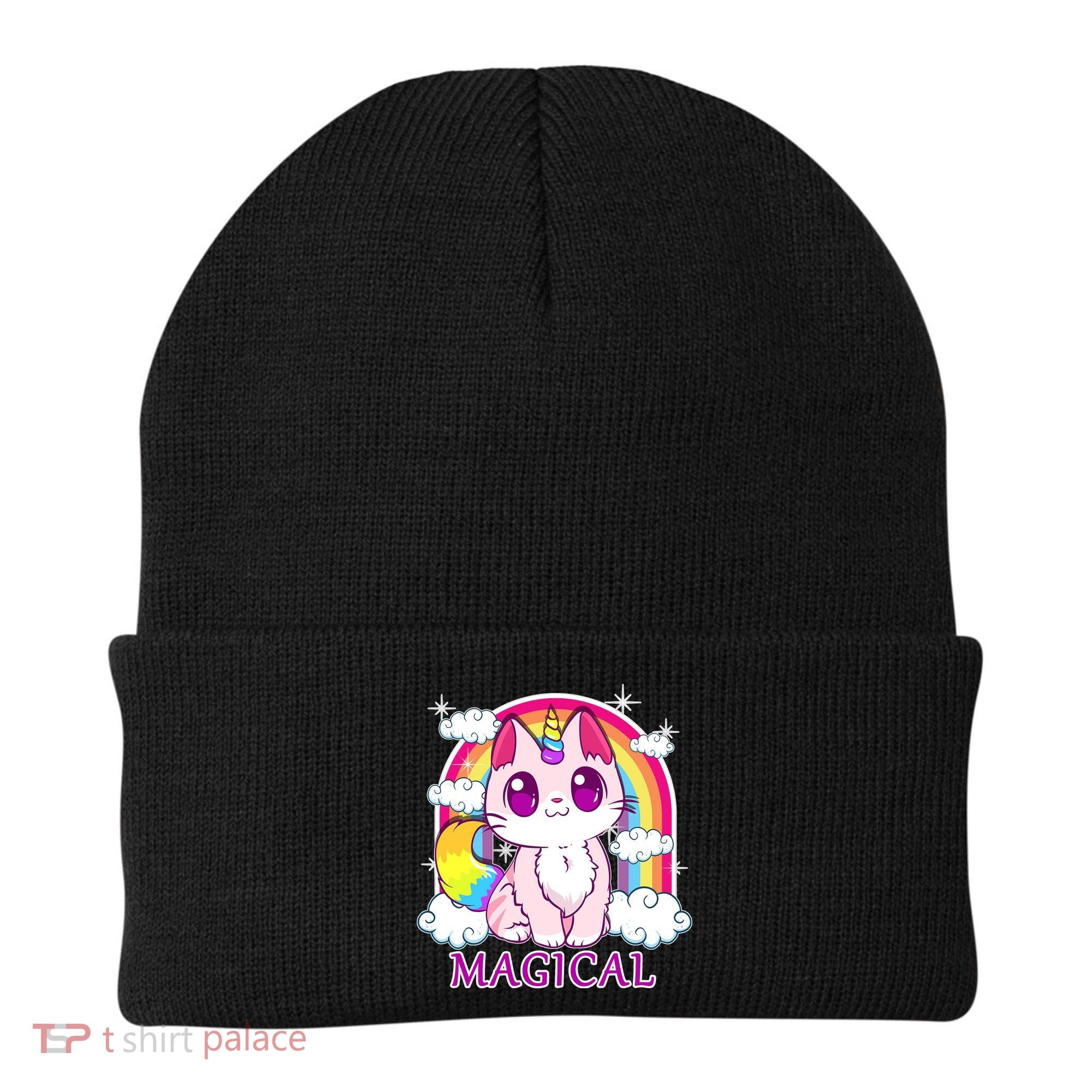 Magical Rainbow Unicorn Kitty Beanie