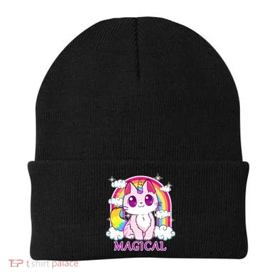 Magical Rainbow Unicorn Kitty Beanie