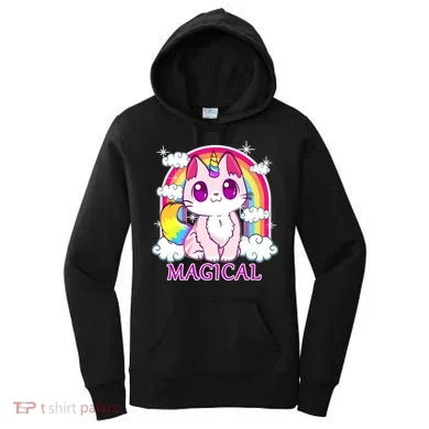Magical Rainbow Unicorn Kitty Women's Hoodie