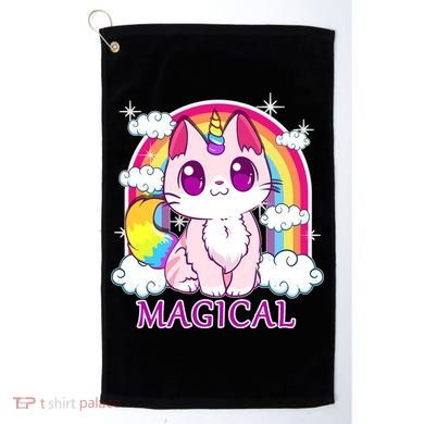 Magical Rainbow Unicorn Kitty Golf Towel