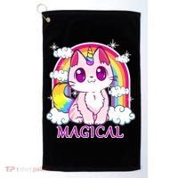 Magical Rainbow Unicorn Kitty Golf Towel thumb 0