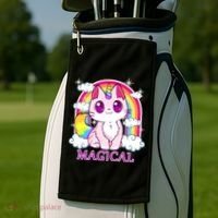 Magical Rainbow Unicorn Kitty Golf Towel thumb 2