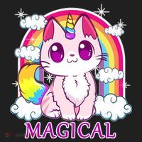 Magical Rainbow Unicorn Kitty Golf Towel thumb 3