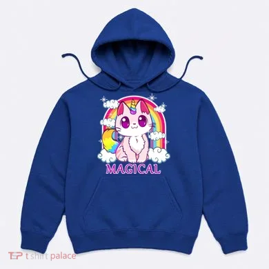 Magical Rainbow Unicorn Kitty Hoodie