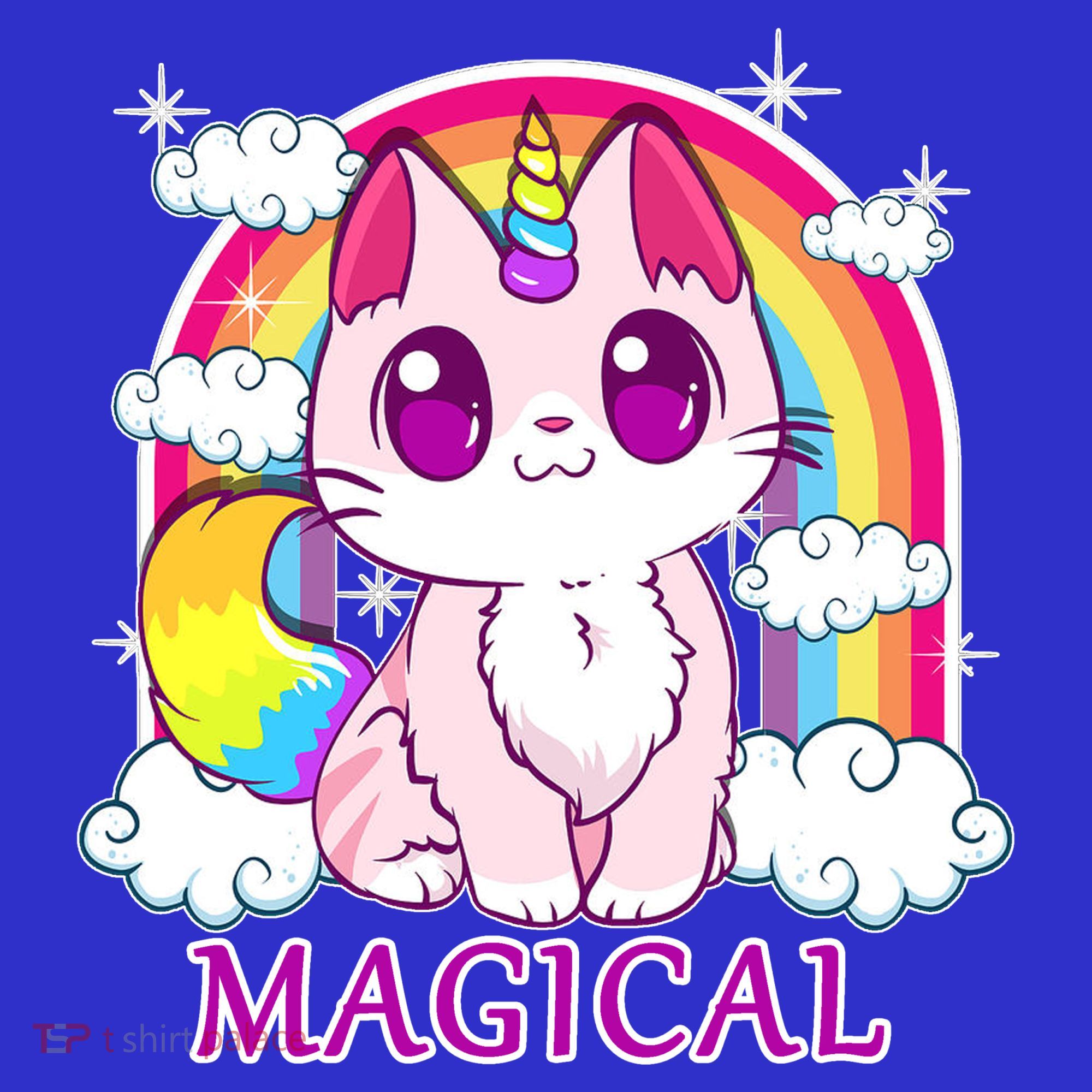 Magical Rainbow Unicorn Kitty Apron