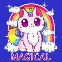 Magical Rainbow Unicorn Kitty Coaster thumb 2