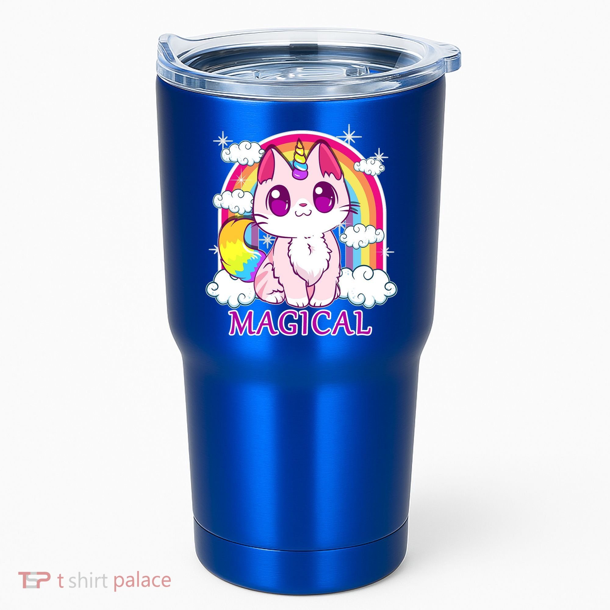 Magical Rainbow Unicorn Kitty Tumbler