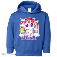 Magical Rainbow Unicorn Kitty Toddler Hoodie thumb 0