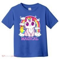Magical Rainbow Unicorn Kitty Toddler T-Shirt thumb 0