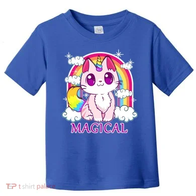 Magical Rainbow Unicorn Kitty Toddler T-Shirt