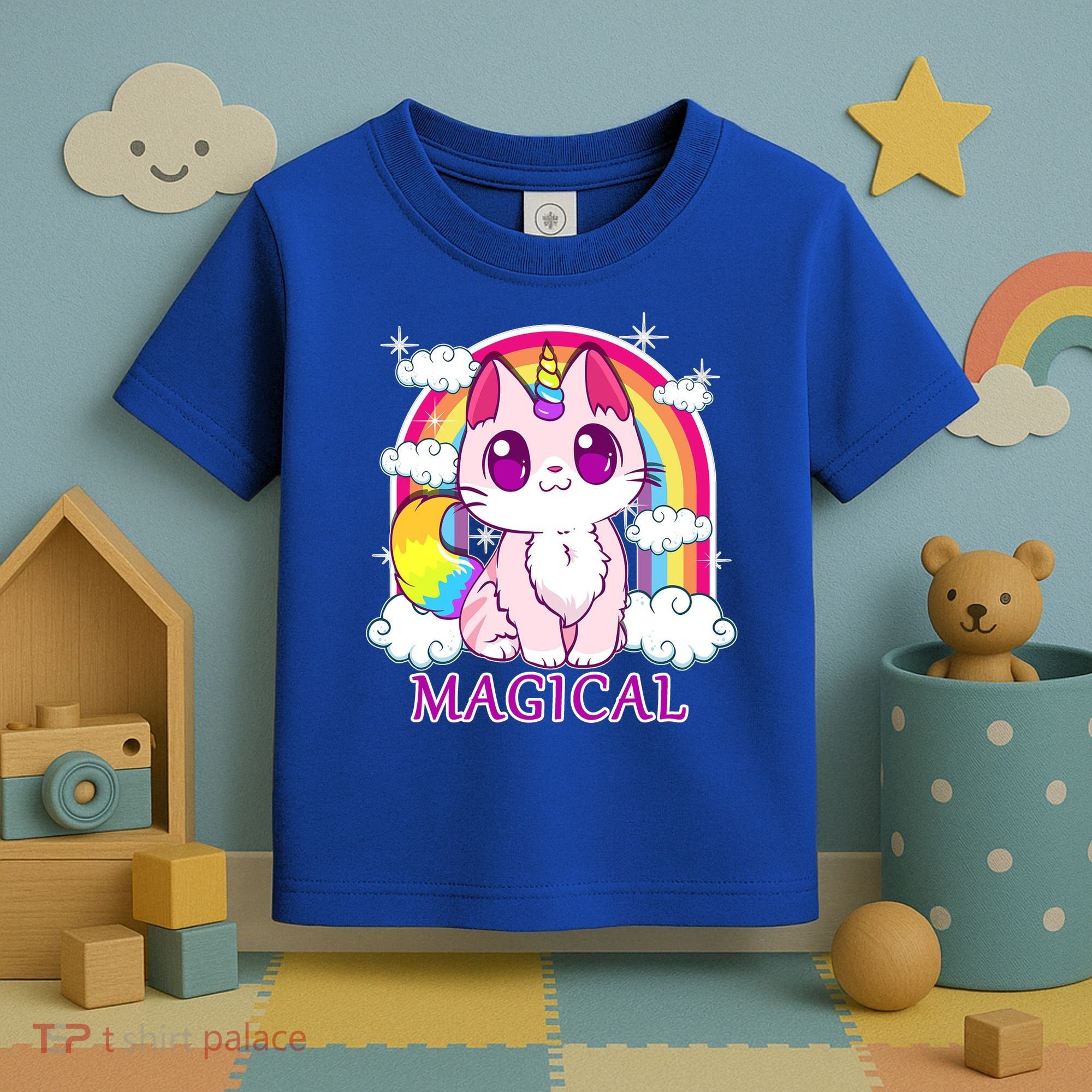 Magical Rainbow Unicorn Kitty Toddler T-Shirt