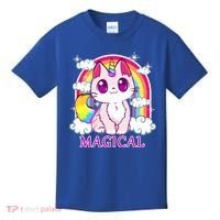 Magical Rainbow Unicorn Kitty Kids T-Shirt thumb 0