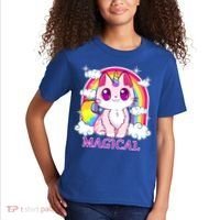 Magical Rainbow Unicorn Kitty Kids T-Shirt thumb 2