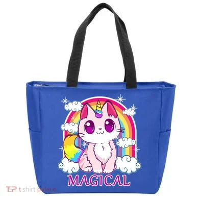 Magical Rainbow Unicorn Kitty Tote Bag