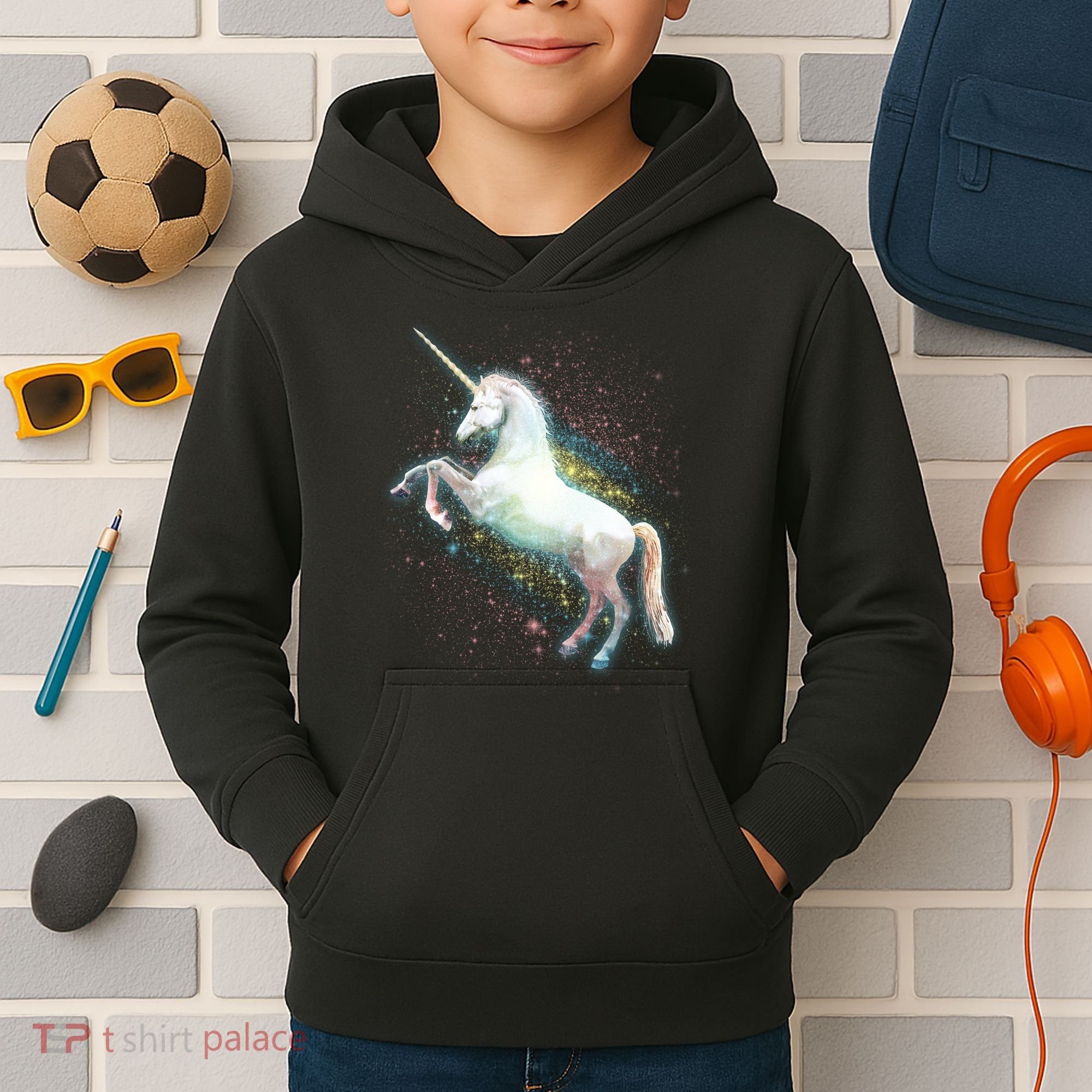 Magical Space Unicorn Kids Hoodie