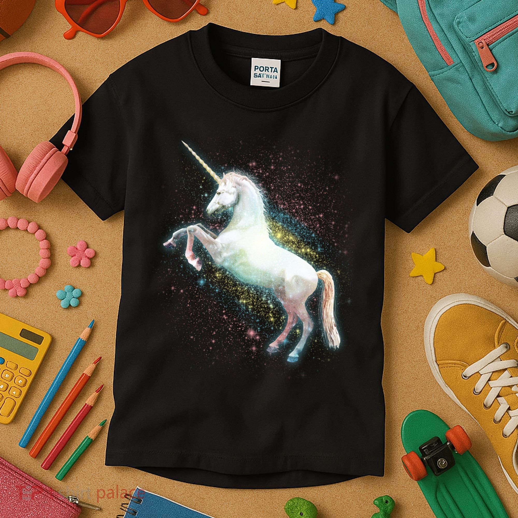 Magical Space Unicorn Kids T-Shirt