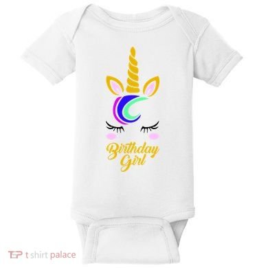 Magical Unicorn Birthday Baby Bodysuit