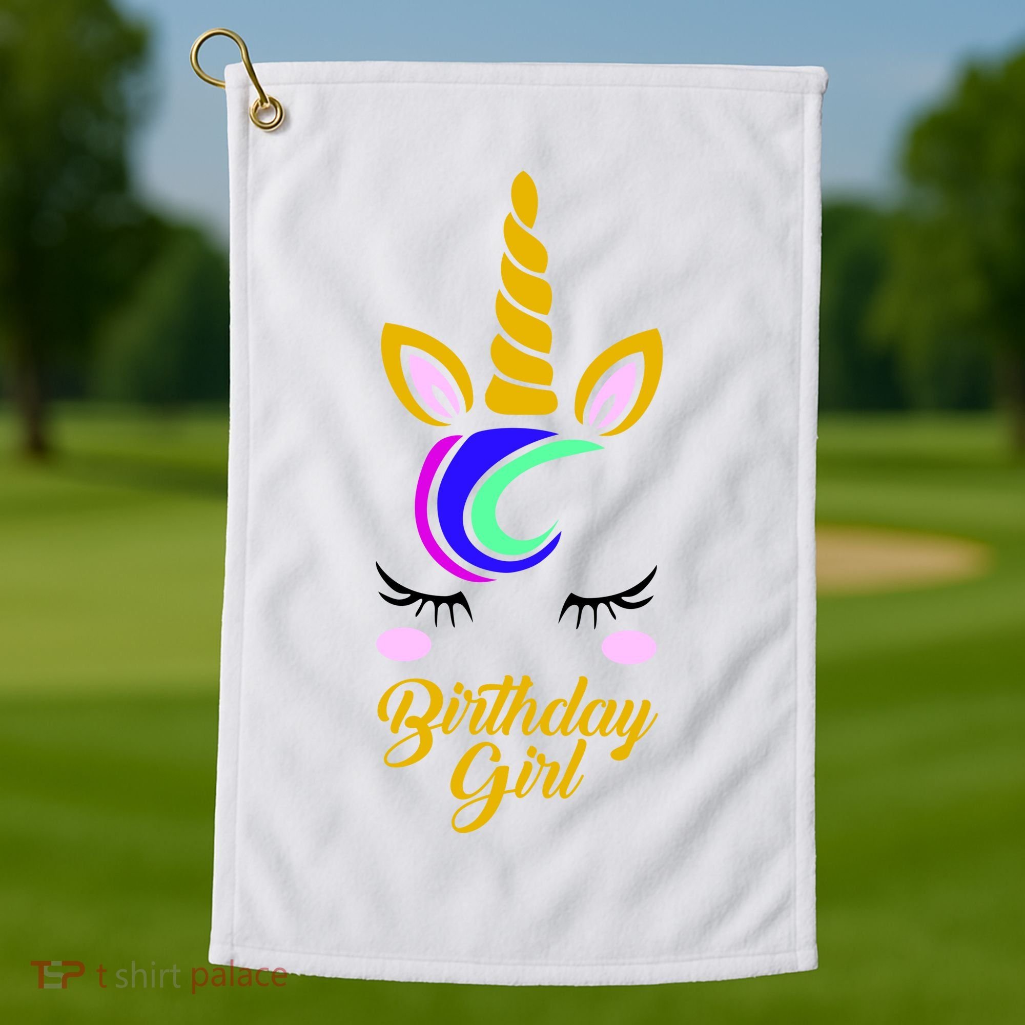 Magical Unicorn Birthday Golf Towel