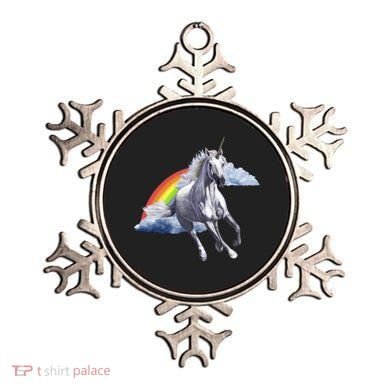 Magical Unicorn Horse Over Rainbow Ornament