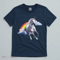 Magical Unicorn Horse Over Rainbow T-Shirt thumb 5