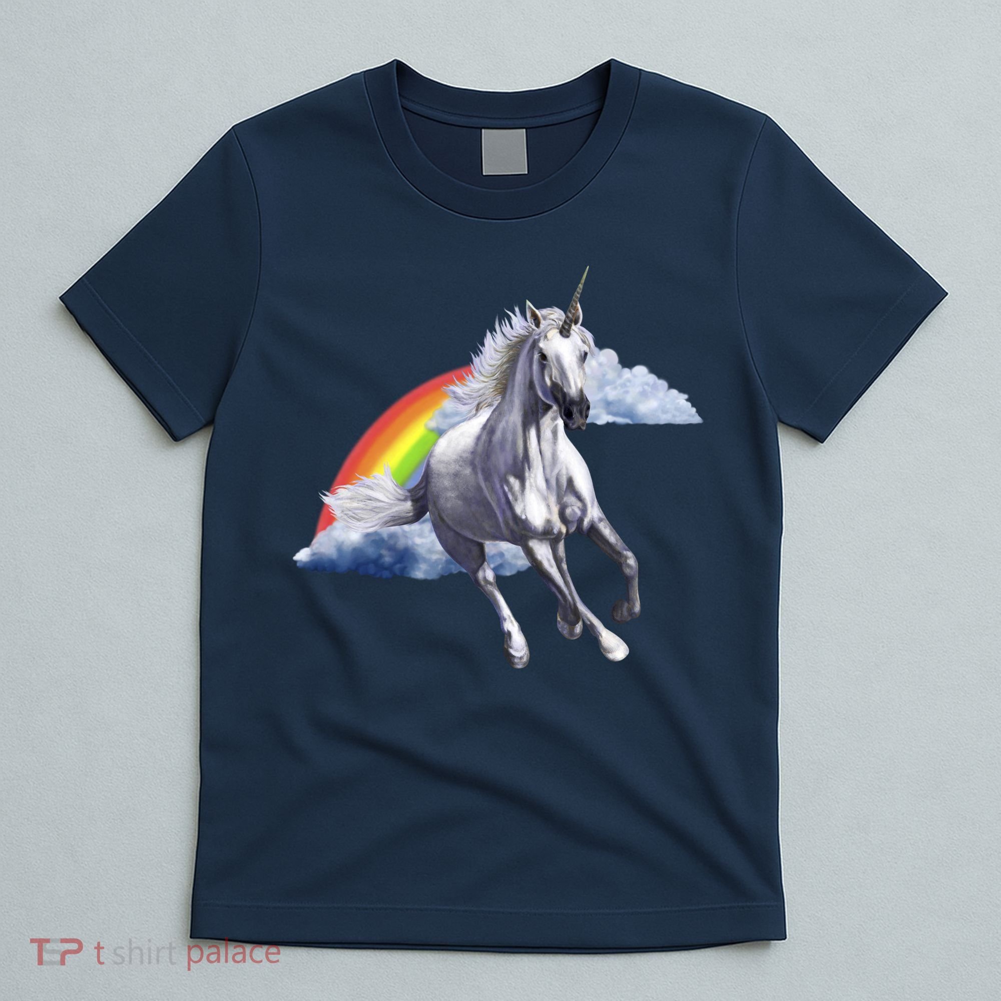 Magical Unicorn Horse Over Rainbow T-Shirt